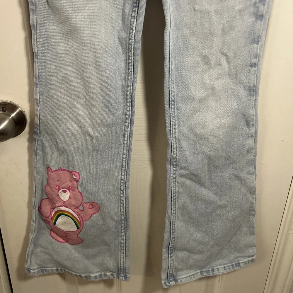Justice Care Bears Girls Bootcut Jeans Size 12 Light Wash